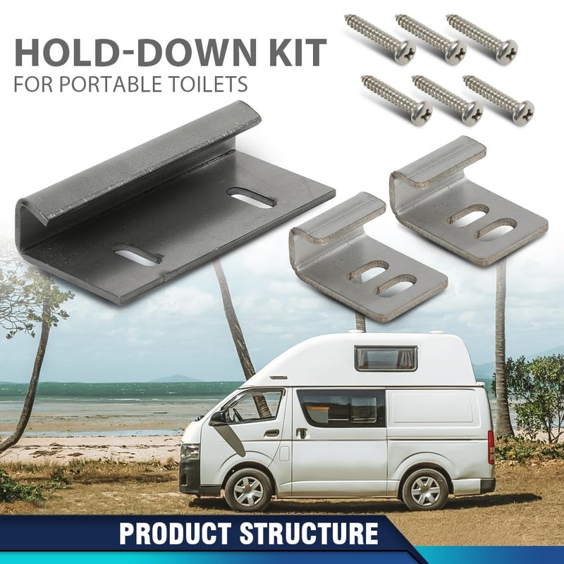 PIT66 Portable Toilets Mounting Bracket Toilets Hold-Down Kit Compatible with