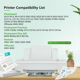 НР 564xl Ink cartridges Replacement for HP Ink 564 comptible with Photosmart 7520 6520 5520 7525 5514 7510 OfficeJet 4620 DeskJet 3520 3522 Printers, 5-Pack(2 Black, Cyan, Magenta, Yellow)