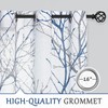 FMFUNCTEX Linen Semi Sheer Curtains for Bedroom, Blue White Curtains