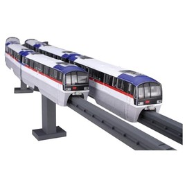 Fujimi 1/150 Structure Kit Series No.17 EX-1 Tokyo Monorail 2000 Series Old Paint 6-Car Set (Unpainted Kit) STR-17 EX-1