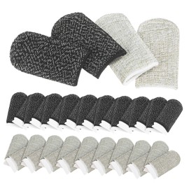Gadpiparty 40 Pcs Gaming Finger Sleeves for Mobile Gaming Anti-Sweat Thumb Protectors Breathable Touchscreen Covers for Gamers Compatible Smartphones