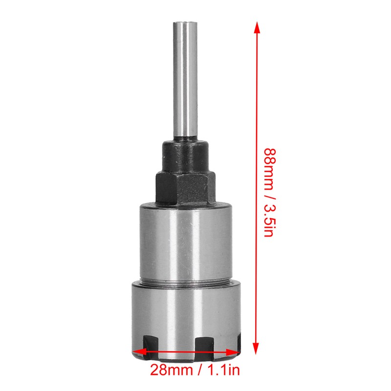 Shank Router Bit Collet Extension Lathe Accessory with 1/4in Tool