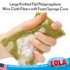 Lola Products Wonder Non-Scratch Scouring Pad, Large Knitted Flat Wire