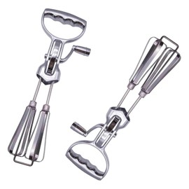 Handmixer Manuell,Halbautomatischer Schneebesen aus Edelstahl, Schneebesen Halbautomatisch, Edelstahl Eierschläger für Varietà di Scenari in Cucina, per Mescolare Gli Ingredienti ConFacilità