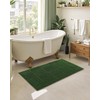 COLOR&GEOMETRY rutschfeste Badematte - 44 x 76 cm, Grün, saugfähige