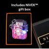 NIVEK Transparent Lighter Light Up Lighter Pink Flame Torch Refillable