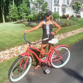 Hycline 2-Pack Cruiser Bike Tires: 26x2.125 Inch Folding Replacement Puncture-Resistant High-Density Bicycle Tires with Pair Tire Levers for Beach or Urban City Commuter Bike-White Walled