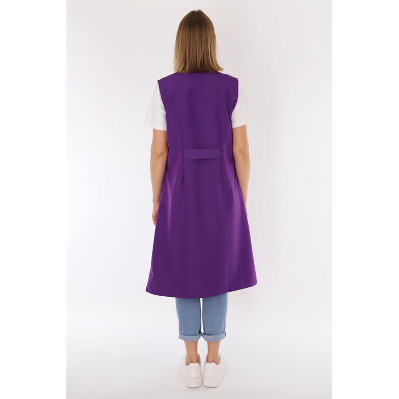 Women's Sleeveless Cooking Apron Apron Button Coat Plain House Dress,