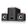 Universal Wired USB Computer Speakers System Stereo Bass Subwoofer LED