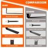 AnanJing 4 Pack Heavy Duty Floating Shelf Brackets, Black Metal