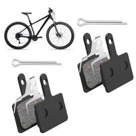 2 Pairs Bicycle Brake Pads, Semi Metallic Resin Brake Pads Bicycle, High Performance Brake Pads Bicycle Disc Brake for Tektro and Shimano B01S B03S B05S MT200 MT400 MT500