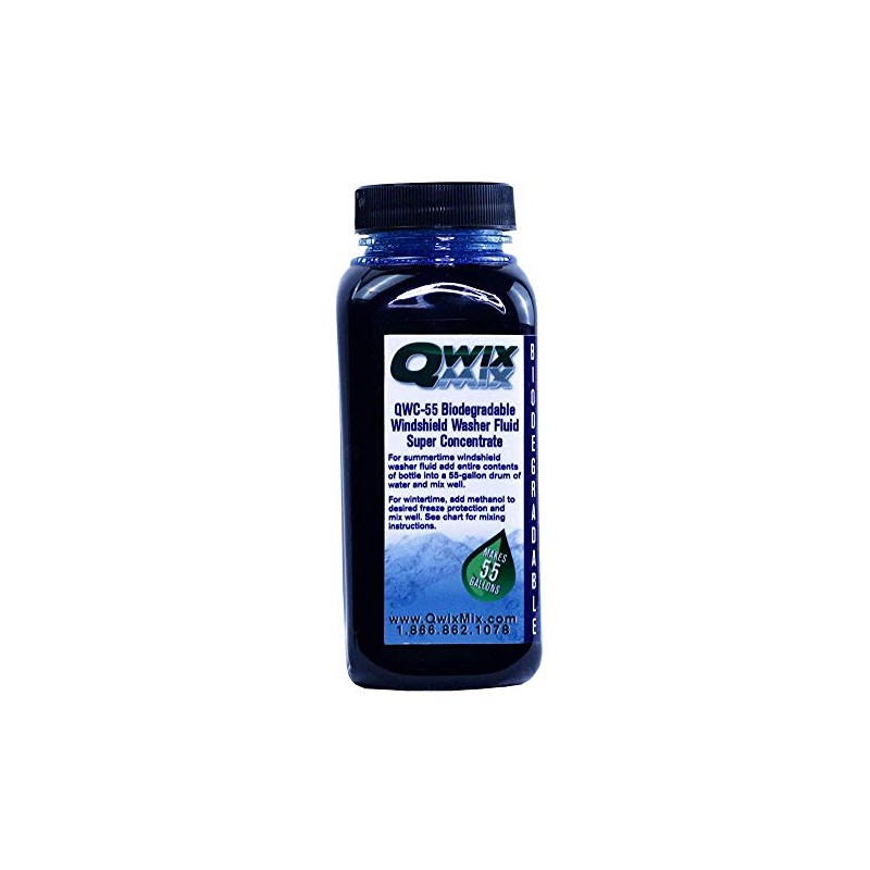 Qwix Mix Windshield Washer Fluid Concentrate, 1 Bottle Makes 55