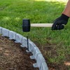 EasyFlex No-Dig Landscape Edging with Anchoring Spikes, 2.7 in Tall