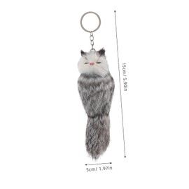 Gatuida 1pc Plush Fox Keychain Pendant Cute Cartoon Bag Ornament Key Ring Decor for Keys Stylish Accessory for Women and for