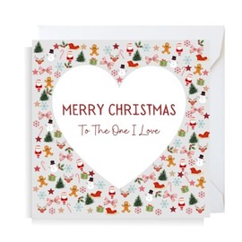 Second Ave Heart To The One I Love Square Christmas Xmas Holiday Festive Greetings Card
