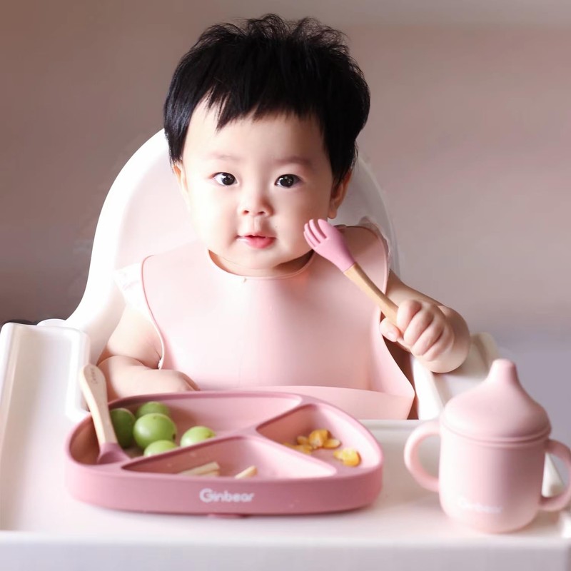 Ginbear Silicone Baby Spoons and Forks Self-feeding 12-18 Months, Soft-Tip