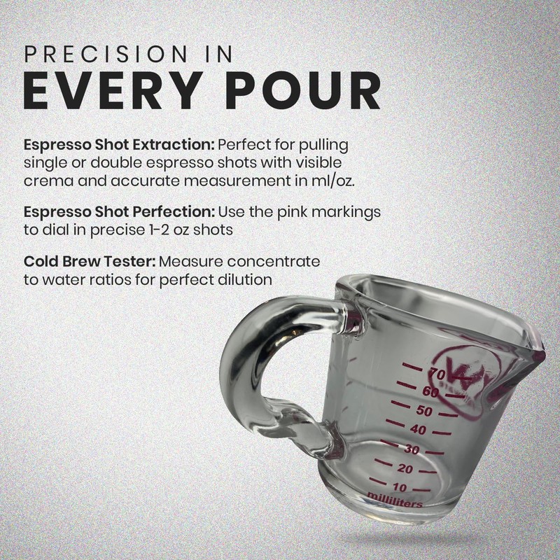 Rattleware 3 oz Espresso Shot Glass Pitcher with Handle -