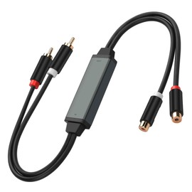 CERRXIAN RCA Noise Isolator RCA Audio Noise Canceling Ground Loop Noise Isolator Uses Jack Audio Cable to Eliminate Hum Noise from Car Audio/Home Stereo