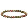 ELEDORO Stretch Bracelet Made of Real Gemstone Beads (6 mm)