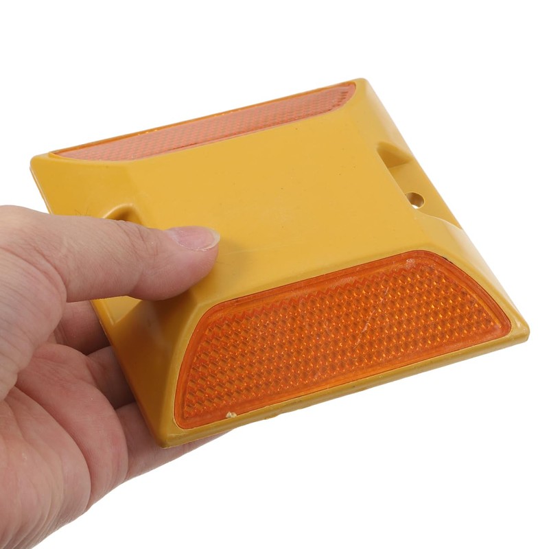 CLISPEED 6 Pieces Reflective Road Markings Driveway Plaster Reflector Optimal