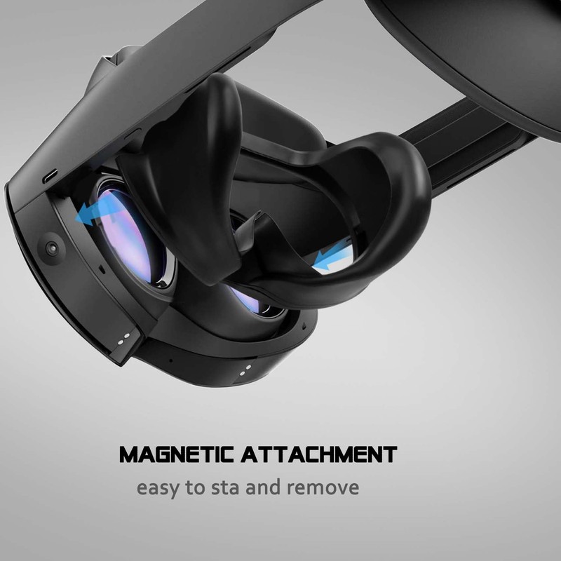 for Quest Pro Full Light Blocker,Silicone Facial Interface Magnetically attaches