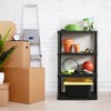 Gracious Living XL Storage Shelving, Heavy-Duty Knect-A-Shelf, 4 Shelves, Black