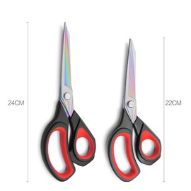 JARVISTAR Professional Dressmaking Scissors, Fabric Scissors with Soft Handle, Titanium Coating, Textile Scissors, Sharp Rustproof Stainless Steel Scissors, Cutting Fabric, Clothing, Leather, Jeans,