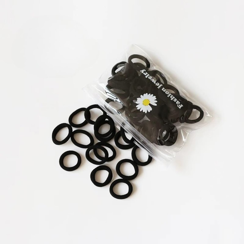 100pc 2.5cm Donas Ligas Scrunchies Elásticas Sin Costura para Cabello