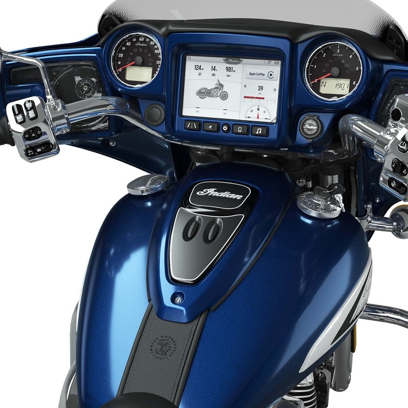 Indian Motorcycle Locking Gas Cap with Keys, Chrome, for Specific