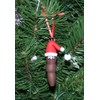 Mr. Christmas Poo Ornament with Santa Hat