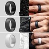 ThunderFit Anillo de boda de silicona para hombre, 8,7 mm