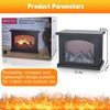 Fireplace Lanterns Decorative,Small Fake Fireplace,Flame Effect LED Fire Lamp,Battery Operated