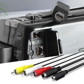 VMC-15FS VMC Audio Video Cable, AV to RCA Cable Cord Wire, Compatible with Sony Handycam Camcorders DCR-SR90/ DPP-EX50/ HDR-CX7/ HDR-FX7/ DCR hc20 and Other Cameras with 10 Pin (1.5m)