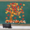 80pcs Tree Bulletin Board Decorations, Autumn Paper Cutouts for Bulletin