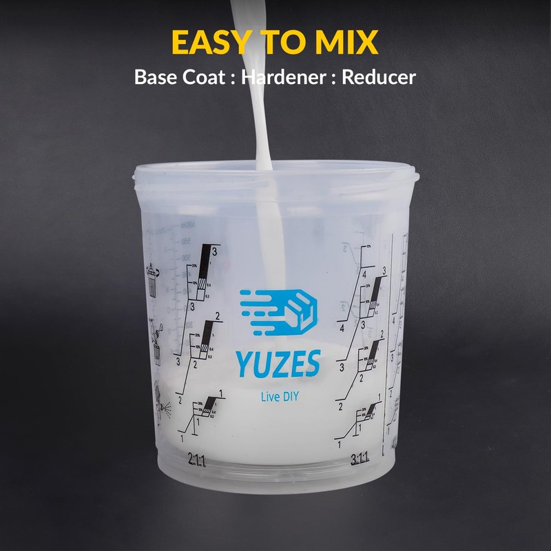 YUZES Disposable Paint Spray Gun Cup Kit - 20 Ounce