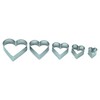 Unbekannt Cookie Cutters, Set of 5 Hearts, 2-5.4 cm, Stainless
