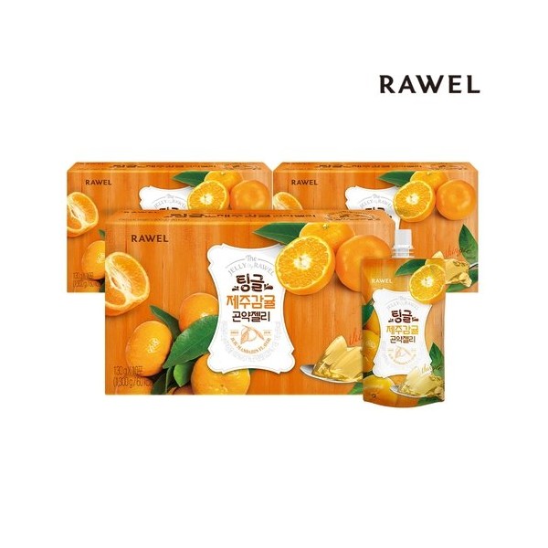 Roel Konjac Jelly Jeju Tangerines 3 boxes (130g x 30 packs), Roel Konjac Jelly Jeju Tangerines 3 boxes / 로엘 곤약젤리 제주감귤 3박스 (130g x 30팩), 로엘 곤약젤리 제주감귤 3박스