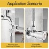 2Pcs Stainless Steel Flexi Pipes, with 2 Plastic Knobs Flexible