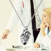 MYOSPARK Anatomical Heart Necklace 3D Human Heart Necklace Medical Gift