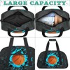 Blue 3D Basketball Kids Overnighter Duffel Bags for Boys, Carry-On