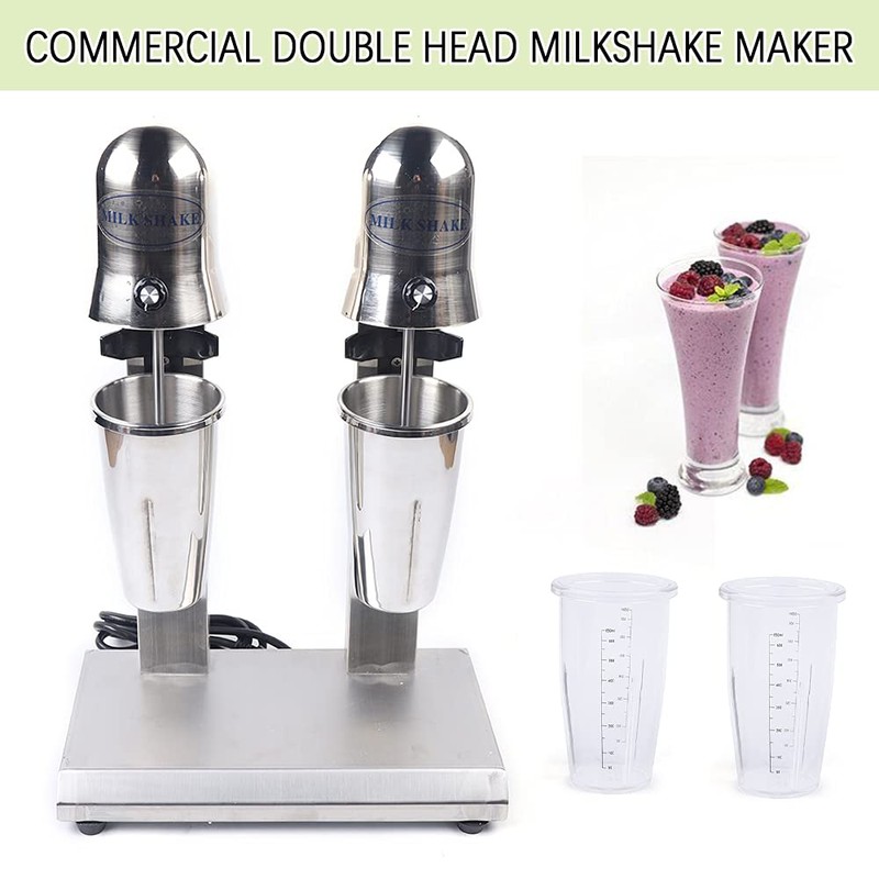 DYRABREST Household Milkshake Maker,Soft Ice Cream Maker Stainless Steel Blender-Double