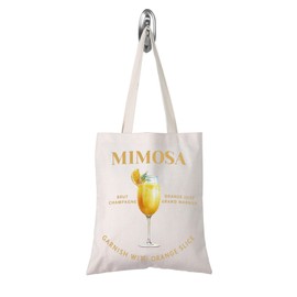 TSOTMO Cocktail Collection Gift Mimosa Brut Champagne Orange Juice Tote Bag Drinking Lover Gift (Mimosa Juice tote)