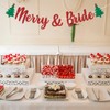 Merry & Bride Banner - Christmas Bridal Shower Decor, Xmax