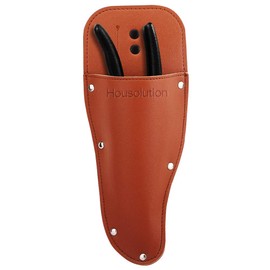 Housolution Garden Pruner Sheath, Pruner Tool Holster, Premium PU Leather Holster Protective Case Cover Scabbard for Gardening Pruning Shears Scissor - Brown