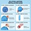 Yuanan Set of 12 Jellyfish Lanterns Bulk, 10 Inch Hanging