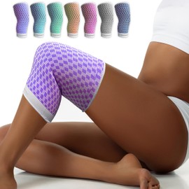 the Pronto Co. Knee Compression Sleeves, for Knee Pain, Knee Support, Arthritis, & Workouts, 2 Pack (Purple)