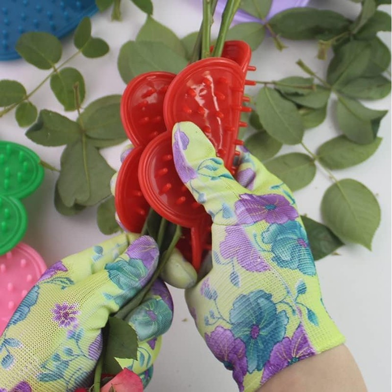 QIUKUI 4 pcs Rose Stripper Garden Hand Tool Thorn Remover