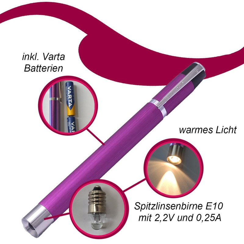 Diagnostic Light / Mini Torch Aluminium with Clip Switch Various