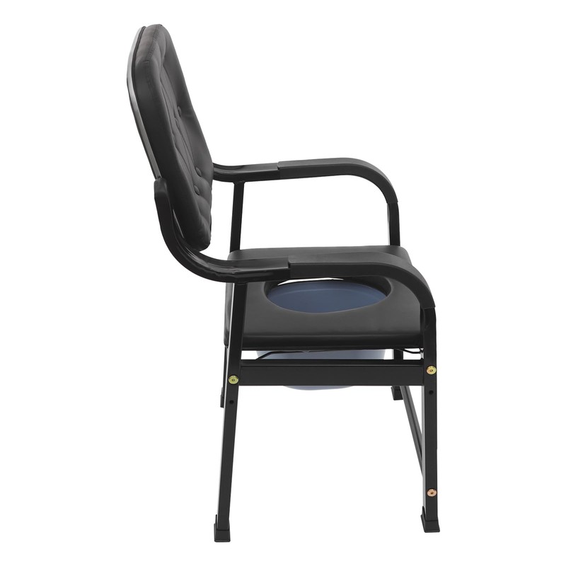 Drop Arm Bedside Commode Heavy Duty, 2 in 1 Shower