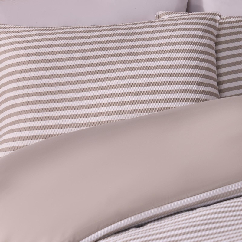 OHS Double Bedding Covers Embossed Stripe, Soft Warm Comfy Fabric